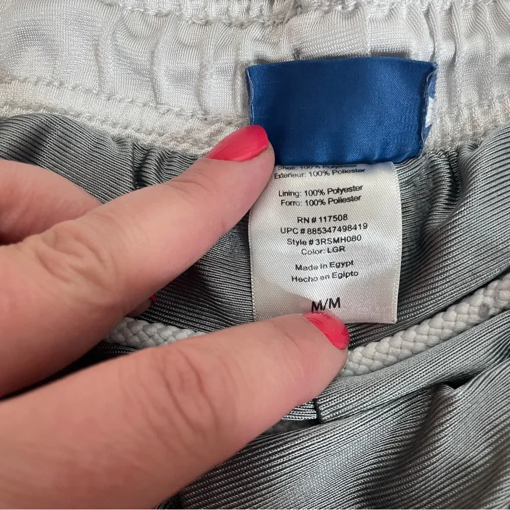 Reebok Size M Mens Athletic Basketball Training Shorts Pockets Drawstring Gray - Picture 5 of 8